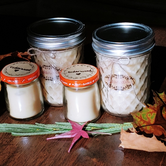Organic ✨️Cedarwood Candles Set of 4 - Picture 6 of 8